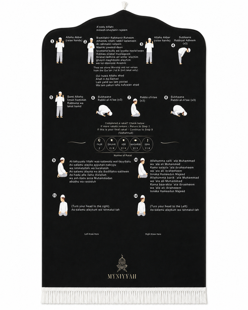 MyNiyyah Phonetic Prayer Mat — Step by Step Salah Guide
