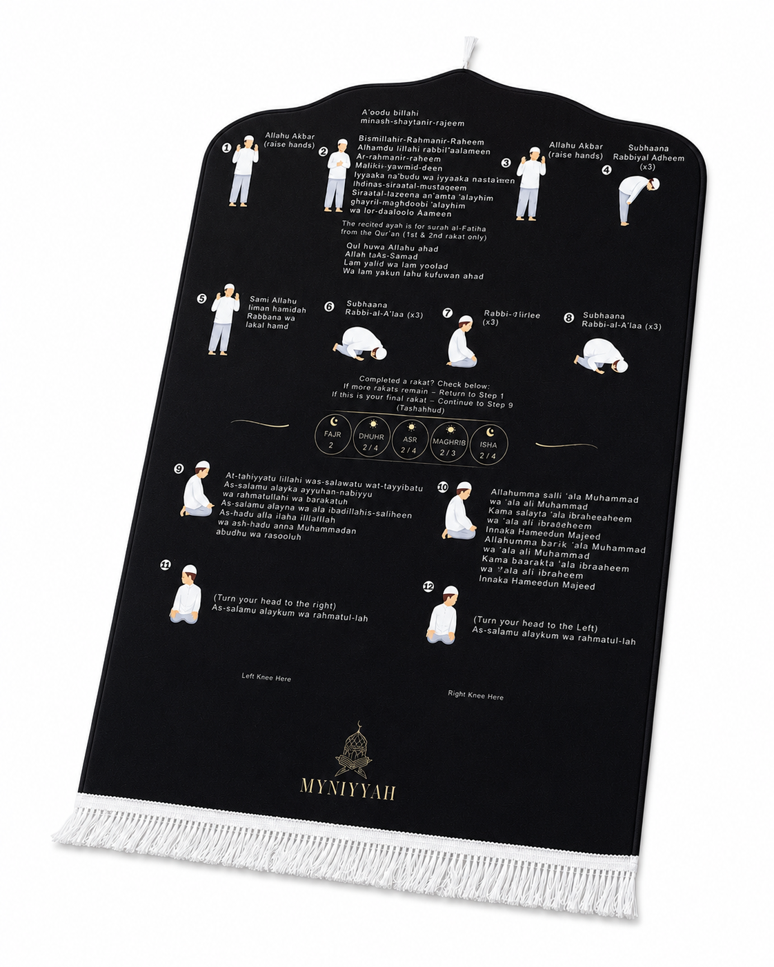 MyNiyyah Phonetic Prayer Mat — Step by Step Salah Guide